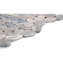 VENETIAN PEBBLES - 2X2/12X12, SILVER FLAT, SATIN